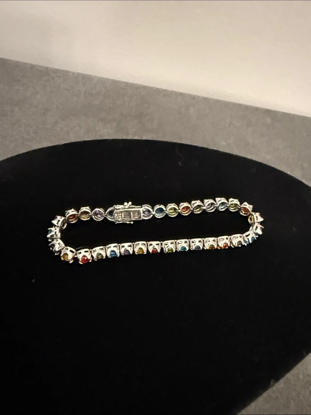 Multicolor Crystal Tennis Bracelet - Women's Fashion Jewelry